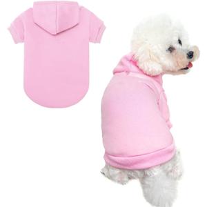 BINGPET Dog Hoodies - Fleece Lined Fall Dog Puppy Sweatshirt Soft Warm Sweater Winter Hooded Clothes for Small Medium Large Dogs & Cats