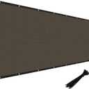 Windscreen4less 4' x 50' Privacy Fence Screen Heavy Duty Windscreen Fencing Cover Windblock Mesh Fabric Shade Cloth with Brass Grommtes for Garden Yard Pool Deck Carport Construction, Brown