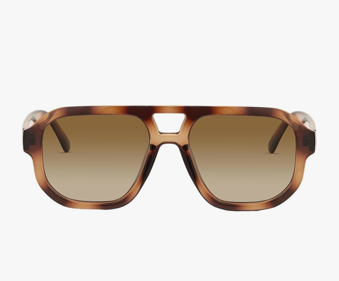 livho Trendy Polarized Square Aviator Sunglasses Women Men Square Eyewear Frame, Retro Sun Glasses for Women Men 2025 Shades