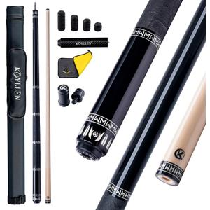 KONLLEN Maple Pool Cue Stick for Adults - Features Low Deflection Shaft, Titanium Alloy 3/8x8 Joint, and 12mm Tip