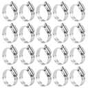 LOKMAN 20 Pack Stainless Steel Hose Clamp Adjustable 1-5/8'' - 2-1/2'' (40-63mm) Worm Gear Hose Clamp, Metal Fuel Line Pipe Clamp for Plumbing, Automotive And Mechanical Application