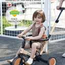 newyoo TR008 5 in 1 Toddler Tricycle with Push Handle for 1-3 Year Old Boys and Girls, Kids Push Trike with Safe Bar, Toddler Bike, Convert to Balance Bike, Birthday Gifts and Toys for Baby, Cream