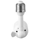 Onite 2-Pack Heavy Duty Light Socket Extender, 360 Adjustable E26/E27 Extension Adapter for High Power Bulbs, Security Cameras & Fans, Outdoor/Indoor (White, 6.7inch)