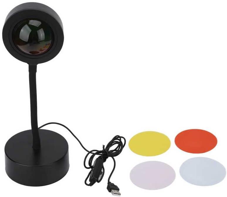 Sunset Projection Lamp Color Changing Sunset Projector 360 Degree Adjustable Hose for Photography