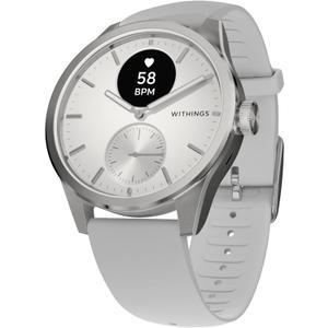 Withings ScanWatch 2 - Hybrid Smart Watch, Heart Rate Monitoring, Fitness Tracker, Cycle Tracker, Sleep Monitoring, GPS Tracker, 30-Day Battery Life, Android & Apple Compatible, HSA/FSA, White 