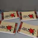 4pcs Christmas Refrigerator Handle Covers Flower Patterned for Microwave Oven and Kitchen Appliances Easy to Install Lovely Holiday Decorations for Home