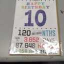 10th Birthday Card, Happy 10th Birthday Decorations for Boys Girls, 10.6×7.9 inches
