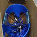 Toddler Swing Seat with Coated Chains, Heavy Duty Kids High Back Bucket Swings with Tree Straps and Hooks for Outdoor, Playground, Backyard, Swing Set Accessories by Domaker, Blue