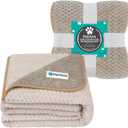PetAmi Waterproof Dog Blanket, Leakproof Puppy Blanket for Medium Large Dog, Furniture Sofa Couch Cover Protector, Fleece Pet Throw Indoor Cat Kitten, Reversible Washable Soft Plush, 40x60 Taupe Beige