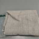 OVZME 2 Panels Kitchen Curtains 36 Inch Length, Faux Linen Textured Small Cafe Window Curtain Over Sink, Light Filtering Short Curtain Tiers for Bathroom Basement, 30x36 Inch, 2PCS, Linen Color