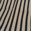 KIMODE Front Door Mats 24"x51", Machine Washable Farmhouse Front Porch Rug Decor, Striped Layered Door Mats Outdoor, Cotton Hand Woven Entryway Rug for Entry, Doorway, Kitchen Black and Khaki