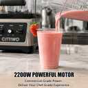 Cittiwo Smoothie Blender, 64oz Jar, Quiet Shield, Professional Grade Countertop Blender for Smoothie, Crushing Ice Blender Adjustable Speed Control, Auto Clean, Commercial Blender Heavy Duty