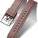 Quick Release Silicone Watch Band 20mm 22mm Mens Womens Universal Rubber Watch Strap Replacement Strap Brown