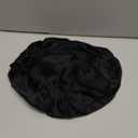 Kaome 100% Mulberry Silk Bonnet for Sleeping Women, 22 Momme Double Layer Silk Hair Wrap, Non-Slip Sleep Cap with Adjustable (Black)