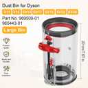 Replacement Dust Bin for Dyson V11 V15 SV14 SV15 SV22 SV17 Canister Bin Bucket for Dyson V11 Replacement Parts Container Vacuum Cleaner Large Bin Part No. 970050-01 and 965443-01