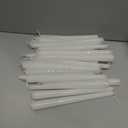30 Pack White Taper Candles - 10 inch Dripless, Smokeless & Unscented | Long Burning 8 Hours | Hand Poured Tall Candlesticks | Bulk Decorative Candles for Home, Weddings & Parties