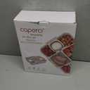 Caperci 2PC Snackle Box Container With 2 Sauce Cup & Handle 8 Compartment, 12.2 inches L x 9.45 inches W x 2.36 inches H
