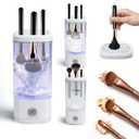 3-in-1 Electric Makeup Brush Cleaner with Dryer & Holder, USB Powered Automatic Cosmetic Brush Cleaning Machine, 7000 RPM Deep Clean for All Brushes & Sponges