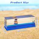 Anime Figure Merch Unsinkable Ship Model Pirate Boat in a Bottle BoxNon Sinking Acrylic Cruise Ship Fluid Drift Bottle Desk for Decor Ornament Fans Gifts (A)