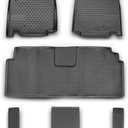 OMAC Floor Mats Liner for Dodge Grand Caravan 2008-2020 Black TPE All-Weather 4X