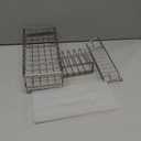 Consuemst Sponge Holder for Kitchen Sink - Auto Draining Sink Caddy Organizer with Detachable Rack, High Brush Holder, Kitchen Countertop Storage Accessories, Sand Nickel