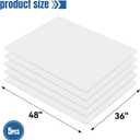 5 Pack 36x48-inch White Foam Board - 3/16-inch (5mm) Thick