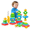 Toys for 1 2 3 4 5 Year Old Boys Girls Toddlers Preschool Learning Activities 30Pcs Building Blocks Stacking Educational Toys STEM Sensory Toys Gifts for Kids Age 1-2 2-4
