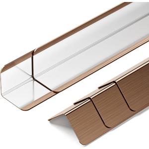 5pcs Wall Corner Guards 2x2x48 Inches 304 Stainless Steel Heavy Duty Rounded Corner Protector, Smooth Folded Edge Design for Wall Protection Copper Red