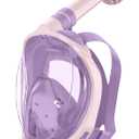 Greatever Snorkeling Gear for KidsIdeal Gifts of Kids Snorkel MaskFull Face Snorkel Mask Kids with Camera MountSafe Breathing for Enchanting Travel (A4-Pink Purple)