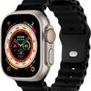 Ocean Silicone Band Compatible for Apple Watch 46mm 49mm 45mm 44mm 42mm, Sport Breathable Waterproof Adjustable Strap for iWatch Ultra/Ultra 2 Series SE 10 9 8 7 6 5 4 3 2 1 Men Women