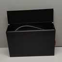 Wall-Mount Mailbox with Flag, Large Capacity Mailboxes for Outside House with Planter & 3 Sets of 0-9 Mailbox Number Stickers, Galvanized Steel Rust-Proof Post Box Metal Mail Box, 13.8"W*9.8"H*3.9"D (Black)