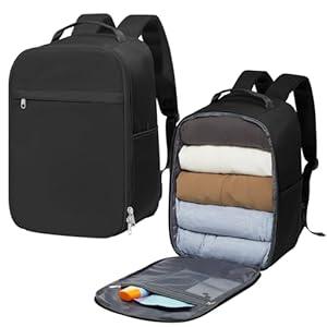 WEPLAN United Airlines Approved Personal Item Travel Bag, Underseat 20L Carry on Backpack, 40×20×25CM Cabin Luggage Bag, Mochila deviaje, Frontier Airlines Personal Item Bags, Black