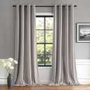 MIULEE Velvet Curtains Silver Light Grey Elegant Grommet Thermal Insulated Soundproof Room Darkening Curtains/ Drapes for Classical Living Room Bedroom Decor 52 x 96 Inch Set of 2