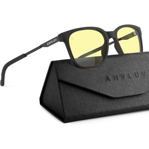 ANYLUV Blue Light Glasses for Men, Computer Gaming Glasses men, Stylish Anti Eyestrain Blue Light Blocking Glasses Men ((Gaming Protection) 03- Matte Black) ANYLUV Blue Light Glasses for Men, Computer Gaming Glasses men, Stylish Anti Eyestrain Blue Light Blocking Glasses Men ((Gaming Protection) 03- Matte Black)
