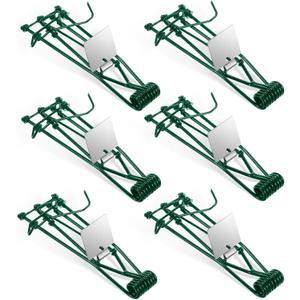 Mole Gopher Trap Outdoor Metal Tactical Vole Traps Outdoor Reusable Gopher Killer Keep Moles Out of Yard Lawn Garden, Pack of 6, Green