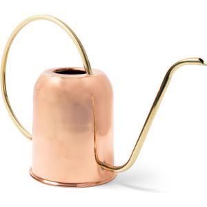 Kings County Tools Elegant Indoor Watering Can | Copper Body & Brass Handle | Holds 48-Ounces (1.5 Qt) | 6-1/4" Tall