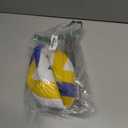 Magicorange Volleyball, 1 Pack Official Size 5 Volleyballs- PU Leather Indoor Outdoor Soft Touch Volleyballs for Beach Play, Game,Gym,Training -Includes Ball Pump (Blue Yellow)