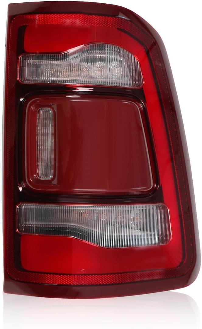 Tail Light Assembly W/Blind Spot (Module NOT Included) Compatible with 2019-2023 RAM 1500 Right Passenger Side Rear Lamp Taillight Red Trim (Right)