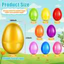 AuroTops 61 Pcs Plastic Easter Eggs Bulk,2.3" 60 Colorful Empty Easter Eggs Fillable Plus 1 Golden Egg,Easter Basket Stuffers,Easter Decoration,Easter Egg Hunt,Easter Party Favor,Classroom Prizes