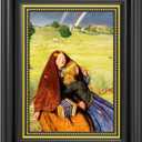 Abtgt Ornate Vintage Style 5x7 Picture Frame, Made of Tempered Real Glass for Tabletop or Wall Mount, 5x7 Photo Frame for Home Decor, Black