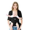 Baby Wraps Carrier, Jeroray Baby Carrier,Hands Free Infant Carrier, Lightweight,Breathable,Softness,Black