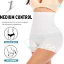 Werena Tummy Control Shapewear Shorts for Women Seamless High Waist Body Shaper Panties Shaping Underwear Under Dress (White, M)