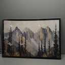 Mountain Wall Decor Large Canvas Wall Art for Living Room Big Forest Landscapes Pictures Painting Artwork Nature Framed Decoration for Living Room Bedroom Office Gifts 24"x36"