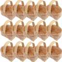 15Pcs Mini Bamboo Woven Baskets with Handles - Ideal for Wedding Party Favors, Ornaments and Crafts
