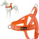 Plutus Pet No Pull Dog Harness with Breathable Mesh Padded, Adjustable Reflective Escape Proof Dog Harness, Quick Fit Dog Vest Harness for Large Dogs(L, Orange)