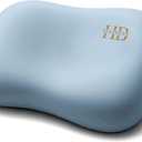HighBeds Cervical Neck Pillow - Side Sleeper Pillow for Neck Pain Relief, Soft Ergonomic Memory Foam Pillows Ice Silk Zipperless Pillowcase, Eco-Friendly and Durable Material (Blue)