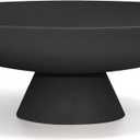 Large Decorative Bowl, Modern Resin Pedestal Bowl for Home Decor, Stylish Fruit Bowl for Kitchen Counter, Chic Key Holder for Entry Table, Matte Black