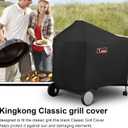 Kingkong 7152 Grill Cover for Weber Performer Charcoal Grills, 22-Inch (Compared to Weber 7152) including Stainless Steel Brush and Tongs, Black