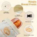 2-Pack Beeswax Bread Bag for Sourdough, Reusable XL Cotton Bread Bag for Homemade Bread, Sourdough Bag, Beeswax Bag with Date Tracker, Sourdough Bread Storage for Freshness, 17x13in (Orange)