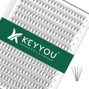 Lash Clusters 300Pcs Individual Lashes 10D 0.1C Curl 9-18MIX Lash Extensions Clusters Lashes Soft & Natural False Eyelashes Individual DIY Eyelash Extension at Home (10D-0.1C, 9-18MIX)